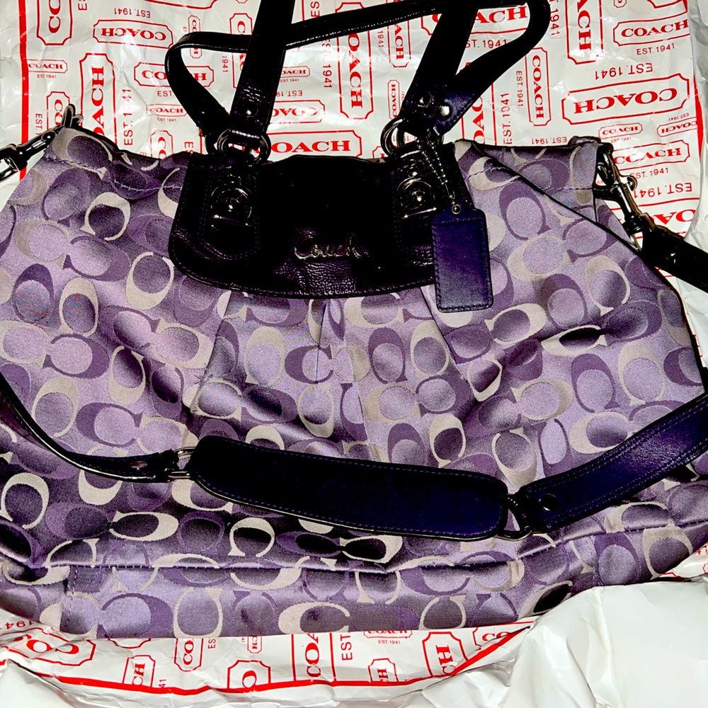Purple coach bag